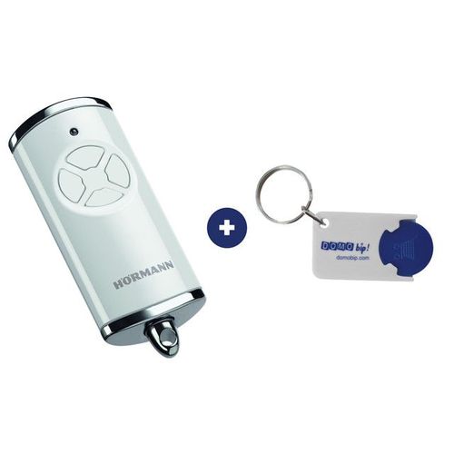 Télécommande HÖRMANN HSE 4 BS Blanc brillant + 1 Porte-clés DOMOBIP