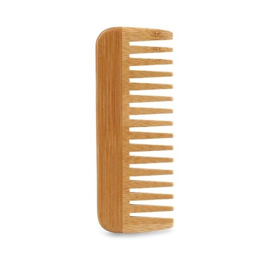Peigne À Dents Larges En Bambou Naturel Peignes Démêlants Cheveux Bouclés Antistatiques Pour Femmes Hommes Lissage Massage À Domicile Salon D'utilisation
