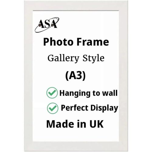 Cadre Photo A3 A4 A5 - Décoration De La Maison - Cadre Photo En Bois - Fixation Murale - Cadre Moderne Pour Certificat,Certificat,Document,Chêne Blanc Et Noir (Blanc,A3)