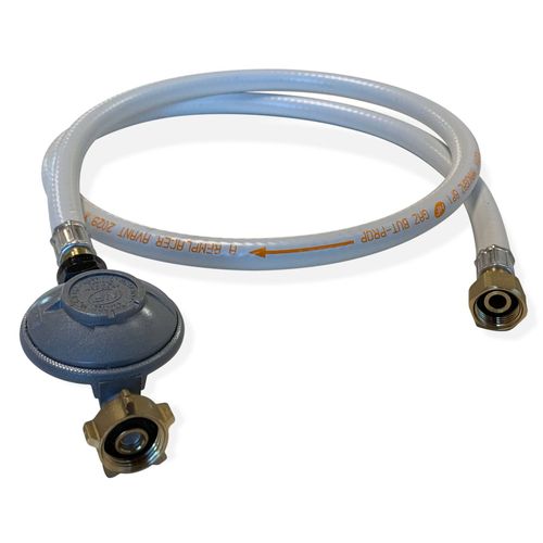 Kit Tuyau ble De Gaz 1.5 M À Embouts Mécaniques Détendeur Butane 28mbar 1.3kg/h Normes Nf