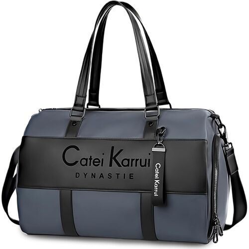 acdsgd-Sac de Sport Homme Femme 25L Petit Sacs de Voyage avec Compartiments Chaussures et Humide Gym Bag Fitness Weekend Duffel Bag (Bleu)