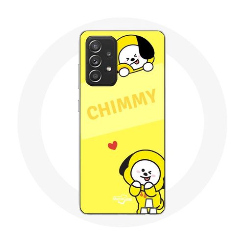 Coque Pour Samsung Galaxy A52 Bts Bangtan Bt21 Chimmy Jimin Fond Jaune