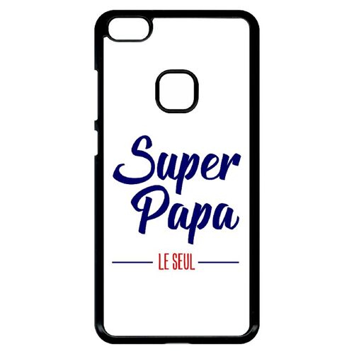 Coque pour smartphone - Super papa le seul fond blanc - compatible avec huawei Ascend P10 Lite - Plastique - bord Noir