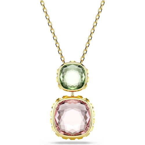 Chroma Collection,Cushion Cut,Multicolored,Gold-Tone Plated