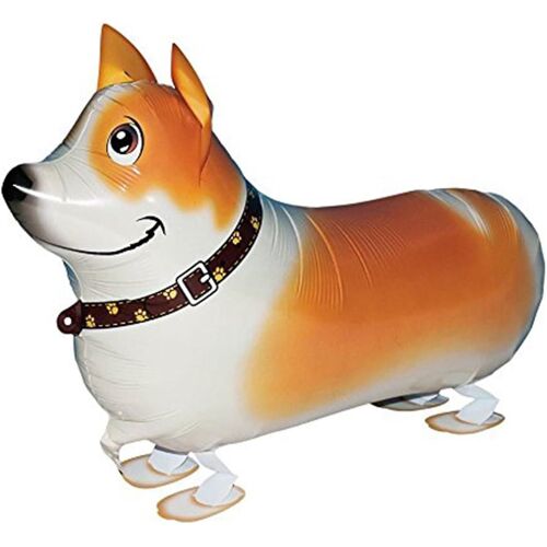 Walking Animal Balloons Pet Balloon Air Walkers, Kids Animal Theme Birthday Party Supplies Décorations d'anniversaire (corgi)