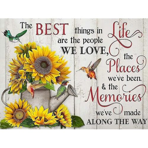 Kits De Peinture Au Diamant De Tournesol Pour Adultes - Kits D'art Au Diamant Inspirants Pour Adultes Débutant, Décor Complet De Bricolage