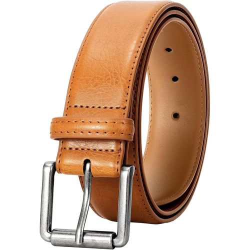 Cauc-Ceinture En Cuir Pour Homme - Ceinture Décontractée - Ceinture De Golf - 3,8 Cm - Ceinture De Travail Classique Pour Homme - Ceinture En Cuir Pour Jeans
