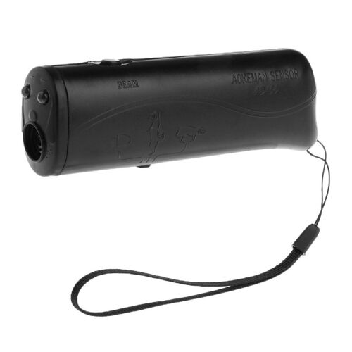 Le Noir - Dispositif Ultrasonique 3 En 1 Pour L'entraînement Des Chiens, Double Tête, Anti Aboiement, Salon Avec Lampe De Poche Led, Batterie, Produits Pour Animaux De Compagnie