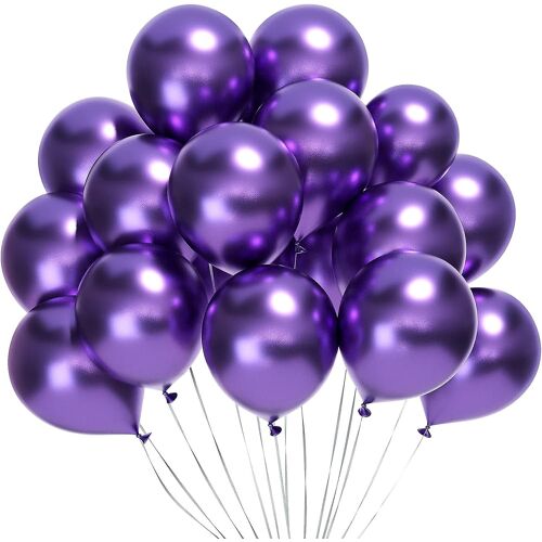 Ballons métalliques violets 5 pouces 50 pcs ballons chromés ballons de fête en latex violet pour mariage baby shower anniversaire sirène fête décorations