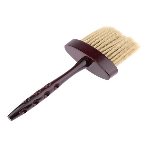 Plumeau Vintage Fait À La Main Avec Long Manche En Bois Pour Le Visage Et Le Cou, Pour Salon De Coiffure Et Maison, Taille 25x10.5 Cm