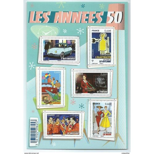 Bloc 6 Timbres "Les Années 50"