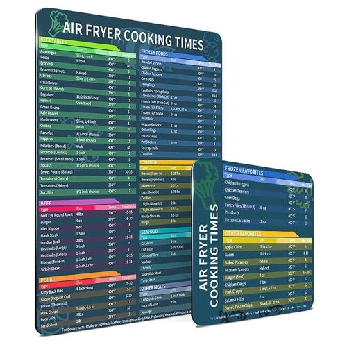 Friteuse à Air 2 pièces, accessoires, livre de cuisine, temps de cuisson, aimant tout-en-un, Guide instantané précis et parfait, grand nouveau, livraison directe