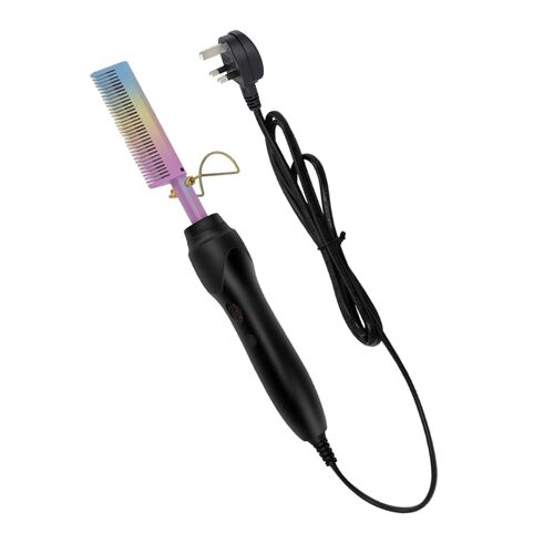 Peigne Professionnel À Air Chaud, Lisseur, Brosse À Lisser, Prise Britannique