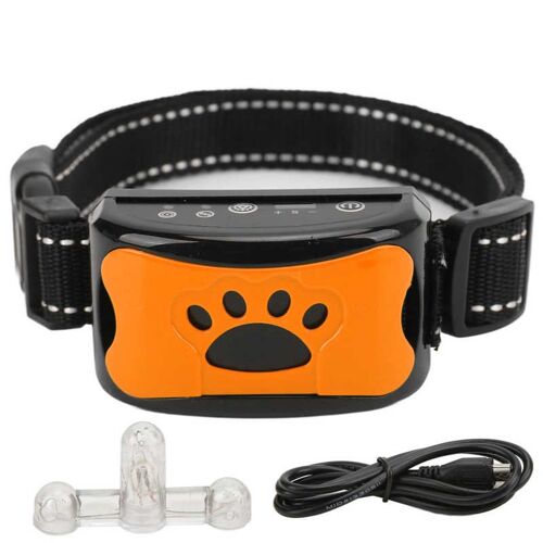 Orange - Dispositif Anti Aboiement Pour Chien, Usb, Ultrasonique Électrique, Collier'entraînement Pour Chien, Stop Aboiement, Vibration, Collier Anti Aboiement Pour Animaux De Compagnie
