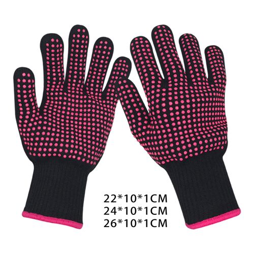 Lot de 2 gants résistants à la chaleur, en Silicone, résistants aux hautes températures, pour bigoudis, Salon de coiffure