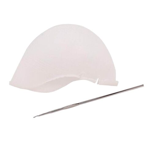 Chapeau De Coloration De Cheveux En Silicone, Avec Crochet Métallique Pour Femmes Et Filles, Chapeau De Coloration Réutilisable Pour Outils De Coiffure, Salon De Teinture