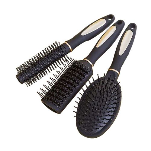 Ensemble De 3 Outils De Coiffure, Cheveux De Lac, Marron Marron Marron Marron, Athlétisme Noir