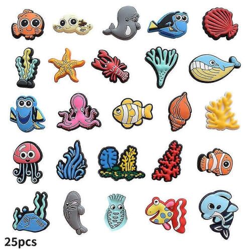 25pcs Trouver Nemo Chaussures Décoration Charms Pour Croc Clog Sandales Décoration Accessoires Pour Enfants Adultes Cadeaux de Faveur