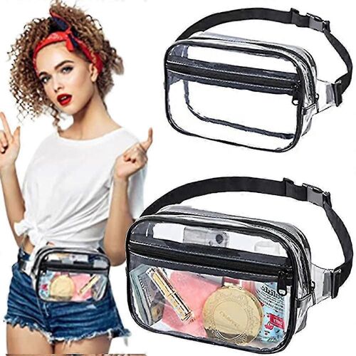 Unisexe Clear Fanny Pack Imperméable à l'eau Crossbody Belt Bag Bum Bag Waist Bags Travel