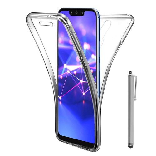 Coque Avant Et Arrière Silicone Pour Huawei Mate 20 Lite 6.3" 360° Protection Intégrale - Transparent + Stylet