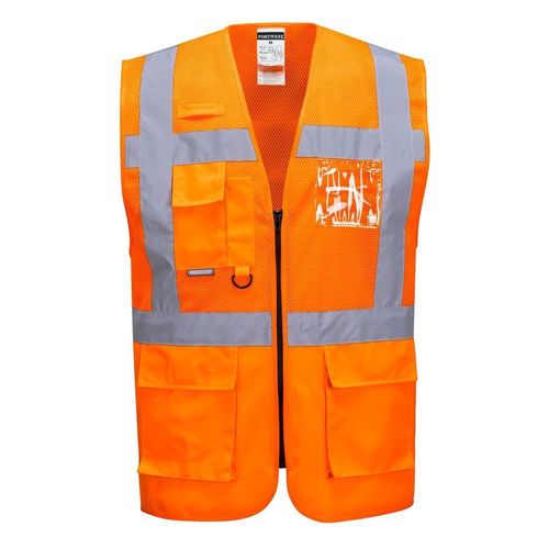 Gilet haute visibilité Portwest grillage executive ventilé MADRID Orange L