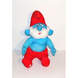 Le Grand Schtroumpfs Vintage 1983 Peluche Doudou Schtroumpf En Toile Style Puffalump 57 Cm
