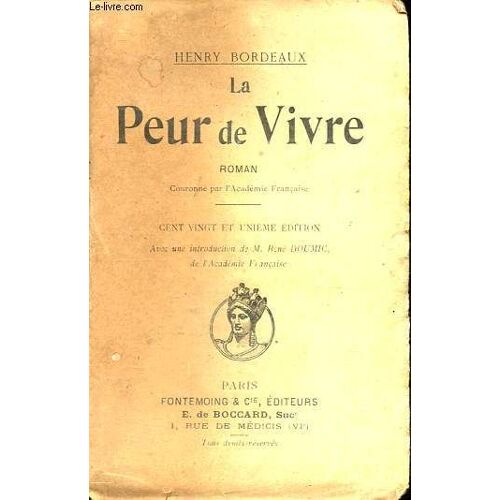 La Peur De Vivre.