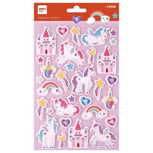 Gommettes - Stickers - Licornes - 31 Pièces - Apli Kids