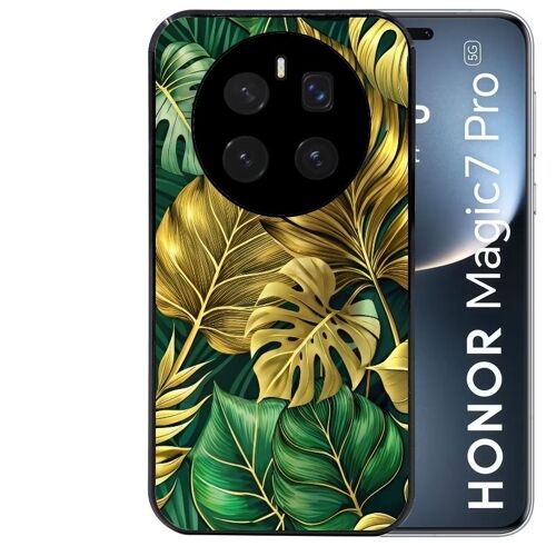 Coque Noire Pour Magic 7 Pro Motif Jungle Dore