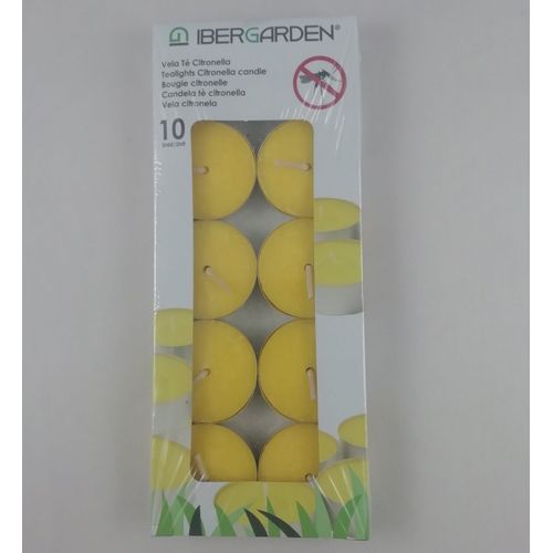 10 Bougies Chauffe Plat À La Citronelle Anti Moustique Répulsif Naturel 4h