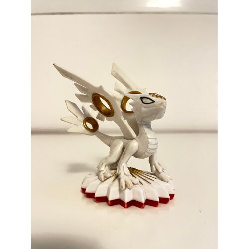 Figurine Skylanders Trap Team Spotlight Dragon Blanc Lumière Light Socle Rouge