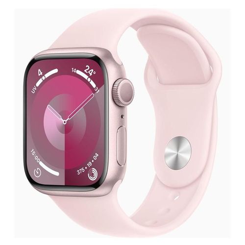 Apple Watch Series 9 GPS - Boîtier Aluminium 41 mm Rose - Bracelet S/M