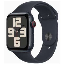 Apple Watch SE (GPS + Cellular) - 2e génération - 44 mm - aluminium minuit - Montre connectée avec bracelet sport - fluoroélastomère - minuit - taille du bracelet : M/L - 32 Go - Wi-Fi, LTE...