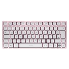 CHERRY KW 7100 MINI BT - Clavier - 75% - compact TKL - sans fil - Bluetooth 5.1 - QWERTY - R.-U. - commutateur : CHERRY SX - Fleur de cerise - emballage sans plastique