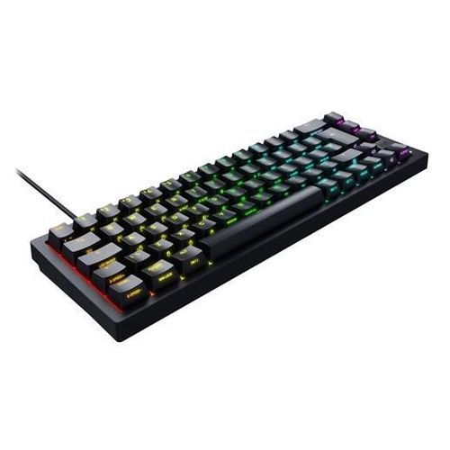 CHERRY K5V2 - Clavier - 65% - compact TKL - rétroéclairage - USB - AZERTY - Français - commutateur : CHERRY MX2A Red (échangeable à chaud) - noir