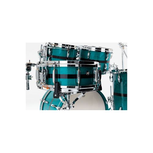 Pearl - Caisse Claire Masters Maple Pure 14 X 6,5" Aqua Turquoise Stripe