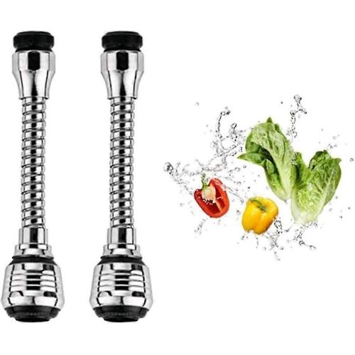 Pulvérisateur Robinet Eau Pulvérisateur Fixation 360 Rotatif Allongement Pulvérisateur Tuyau Extension de robinet Fixation pour Baignoire d¿évier de cuisine 2pcs