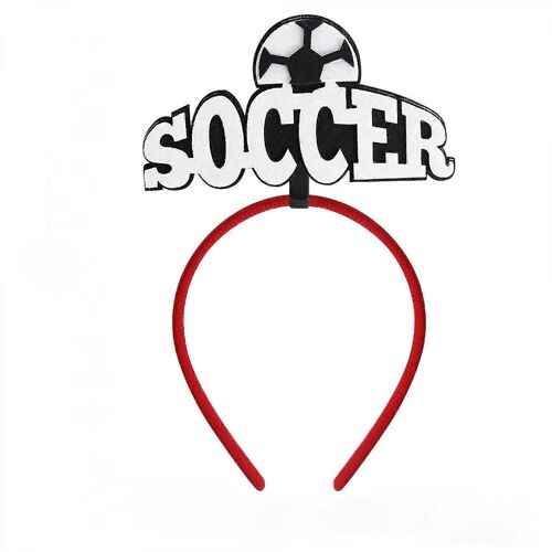 5Pcs Qatar Coupe du Monde Bandeau Bijoux Bar Club Décoration Fournitures Football Trophée Bandeau Football Lettre