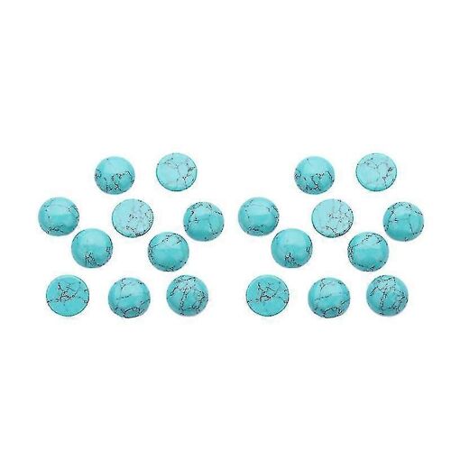 20pcs Cabochons En Cristal Bleu Pour La Fabrication Artisanale De Bijoux