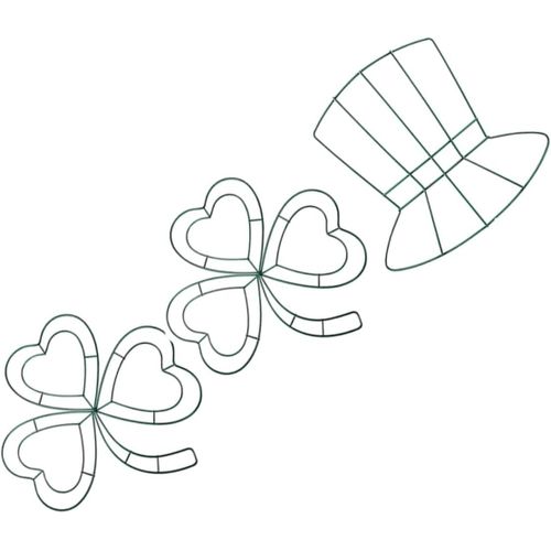 Décoration de porte verte à trois cadres, 3 pièces, pour la Saint-Patrick, accessoires artisanaux