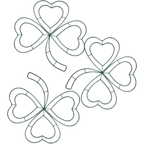 Lot de 3 décorations de Saint-Patrick, chales décoratifs pour la Saint-Patrick, couronnes de porte, ferme verte pour l'extérieur