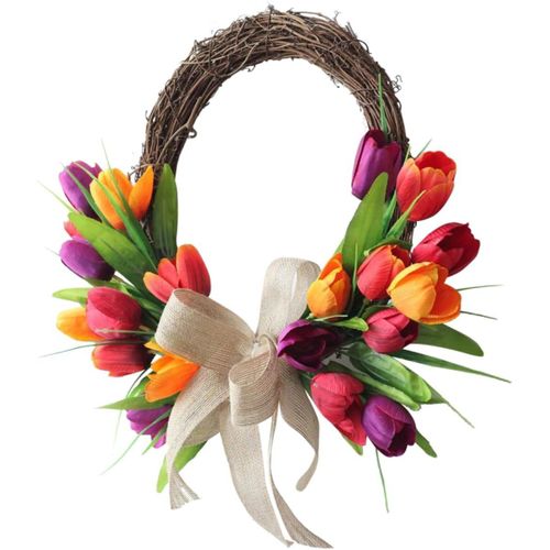 Tulipes artificielles pour la décoration des portes et fenêtres Fleurs artificielles pour la maison pour les fêtes