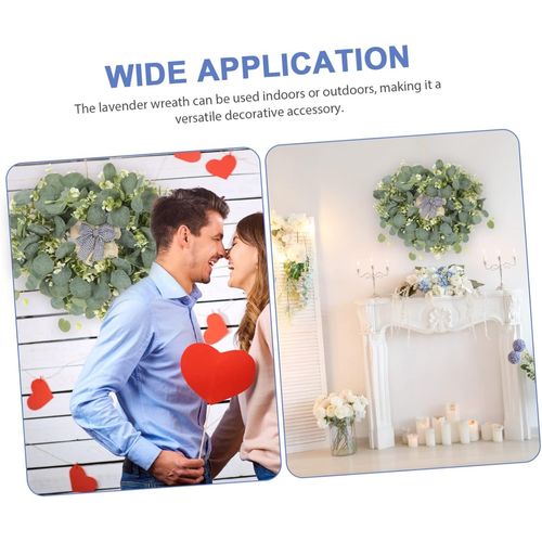 Couronne de fleurs artificielles pour la décoration de porte, pour la Saint-Valentin et les mariages