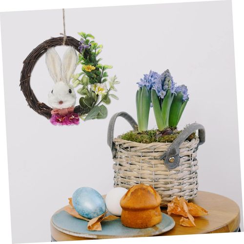 Fleurs artificielles en forme de lapin de Paques pour décorer les murs, la cuisine ou la porte d'entrée
