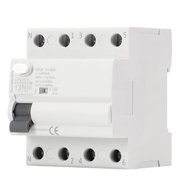 KUIU-Différentiel Superimmunisé Triphasé 4P (3P+N) 40A 300Ma Et 6Ka Classe A Si Interrupteur Différentiel Rccb Super Immunisé Disjoncteur Monophasé Rccb 4P 40A 300Ma