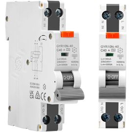 KUIU-Interrupteur Différentiel Super Immunisé Classe A Si, Avec Protection Contre Les Surintensités Et Les Fuites. Rcbo Espace Réduit. (40 A, 2P, 30 Ma)