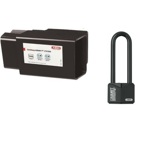 Serrure pour conteneur + cadenas Granit varié