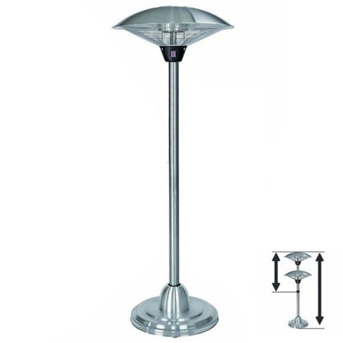 Parasol chauffant ELEKTRIC 2000W infrarouges Mat telescopique Hauteur reglable 1.80 à 2.10m KEMPER