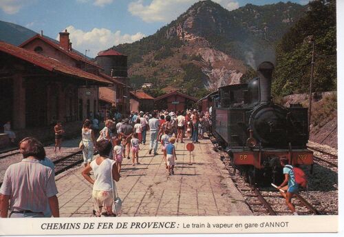 Chemins De Fer De Provence - Le Train À Vapeur En Gare D'annot (Alpes De Haute Provence, Locomotive 230t De 1909)