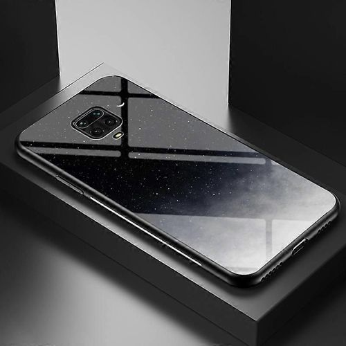 Verre Trempé Ciel Étoilé + Pc + Tpu Combo Shell Case Pour Xiaomi Redmi Note 9 Pro Max